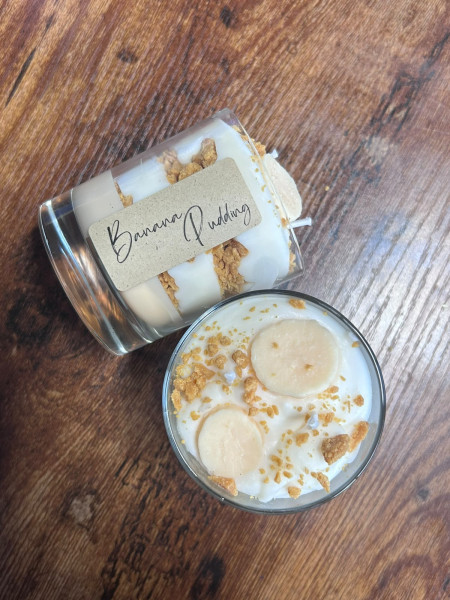 Glaskerze "Banana Pudding"